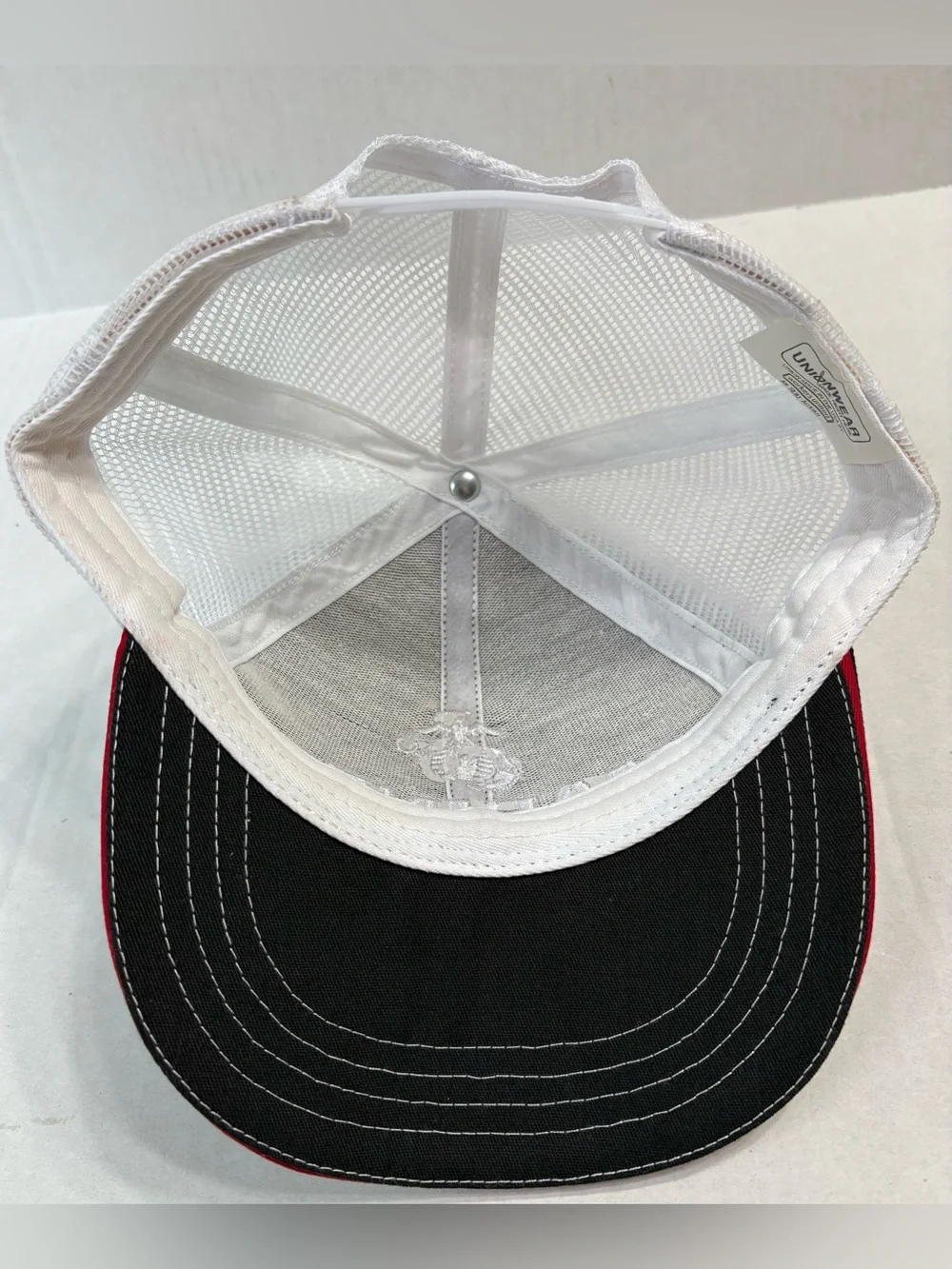 US Marines The Few The Proud Trucker Hat Mesh Snapback Black White USA